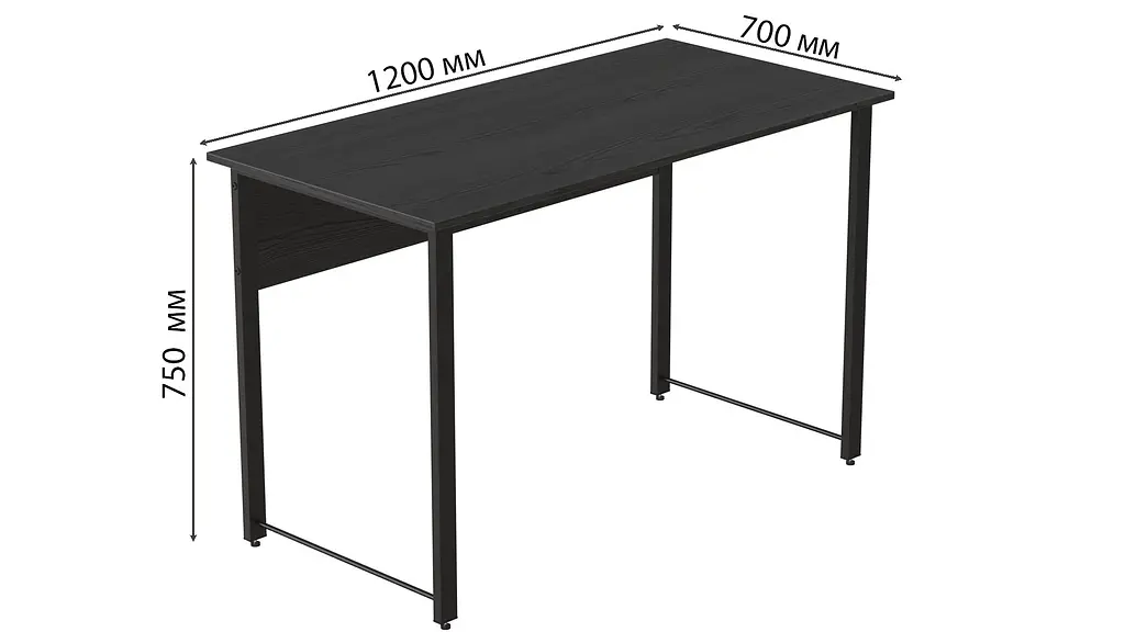 Компьютерный стол Курт 75x120x70 черный ДСП Сосна Кембра 16мм FRD-103938 - фото 9