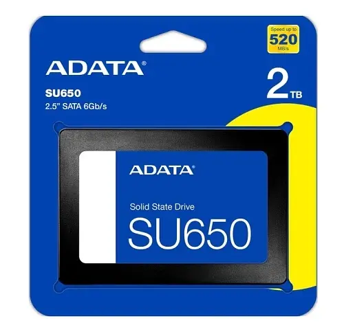 Твердотільний накопичувач SSD Adata 2Tb, Ultimate SU650, SATA3, 2.5", 3D TLC, 520/450 МБ/с ADATA teh0019728 - фото 4