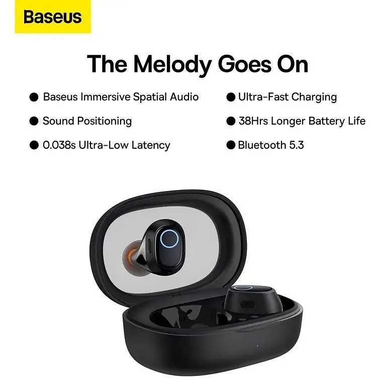 Наушники беспроводные Baseus Bowie WM03 BT 5.3 NGTW330401 черные - фото 8