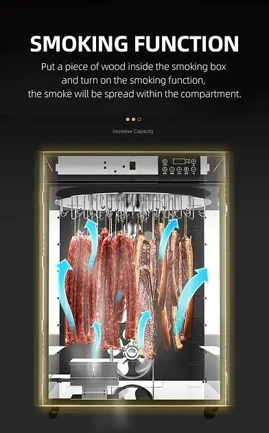 Роторный дегидратор с функцией копчения для колбасных изделий рыбы Food Dehydrator LT-012 - фото 5