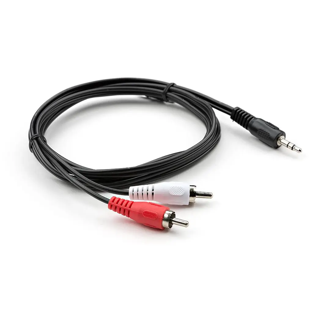 Кабель мультимедійний 3.5mm M to 2xRCA M 1.5m Vinga (VCPDCJ35MRCA21.5BK) - фото 2
