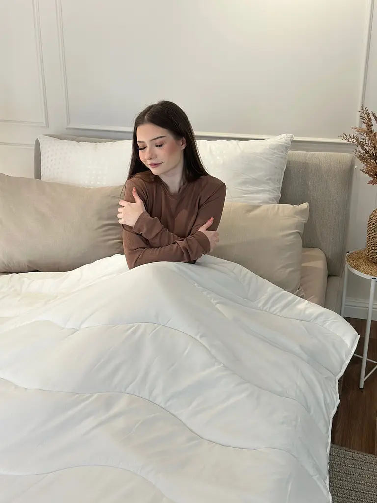 Ковдра двоспальна силіконова Viluta Relax 21419 170x210 см кремова - фото 10