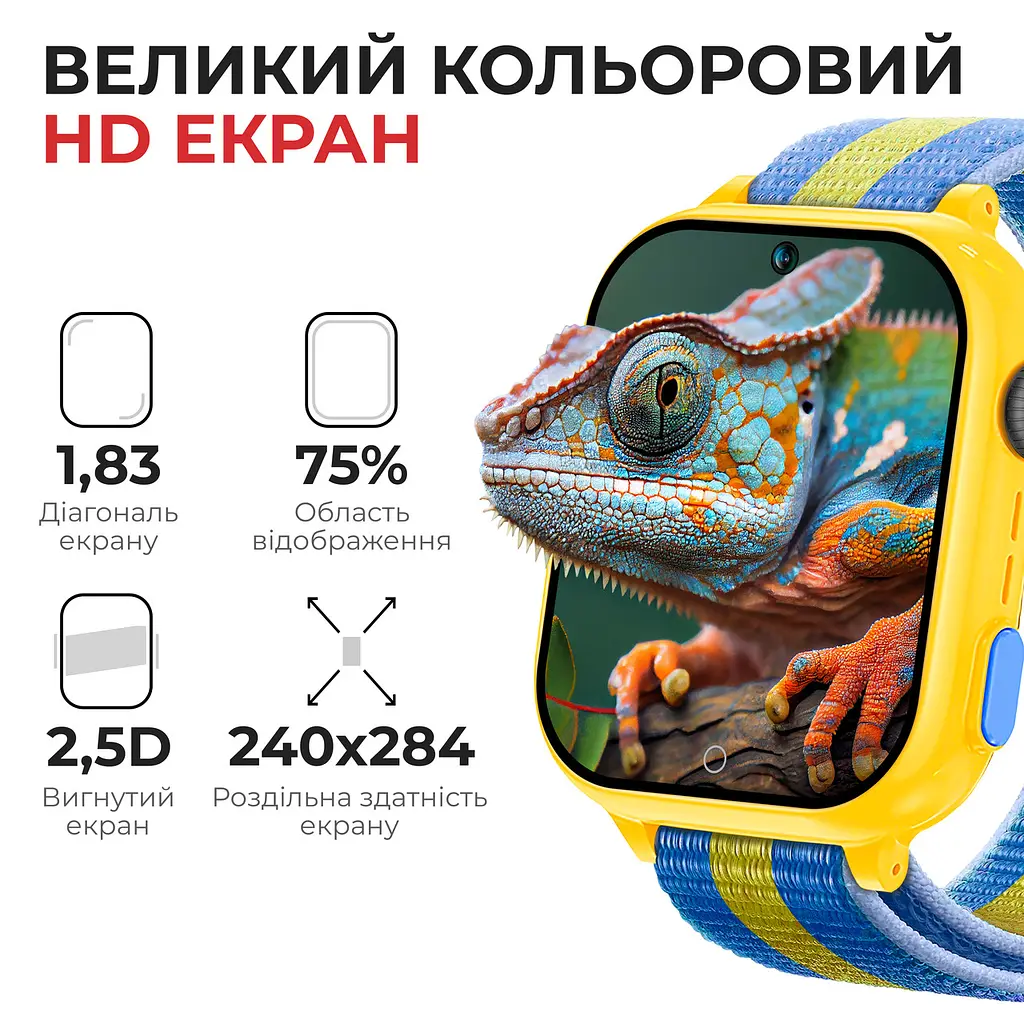 Дитячий смарт-годинник JETIX G100 4G зі змінним корпусом (в комплекті Чорний, Синій, Жовто-синій) - фото 8