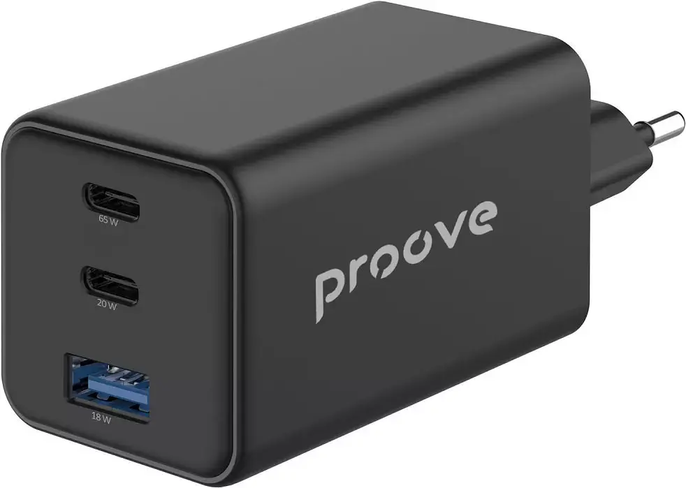 Зарядний пристрій Proove Pocket GaN 65W 2Type-C + USB black (WCPG65121201) - фото 3