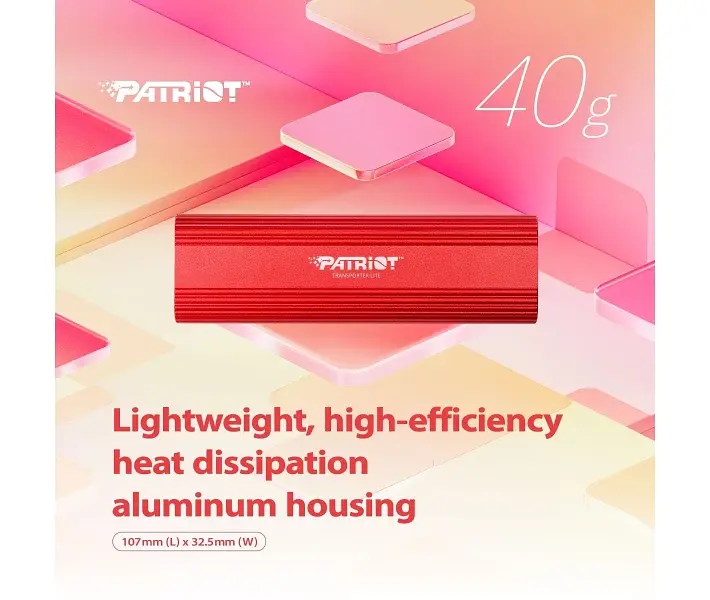 SSD портативний 1Tb Patriot RED 1000R / 1000 W Type-C інтерфейс - фото 7