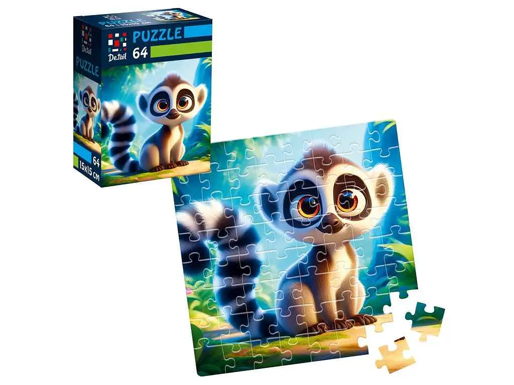 Пазли VLADI TOYS Лемур в джунглях DT1234-14 - фото 2