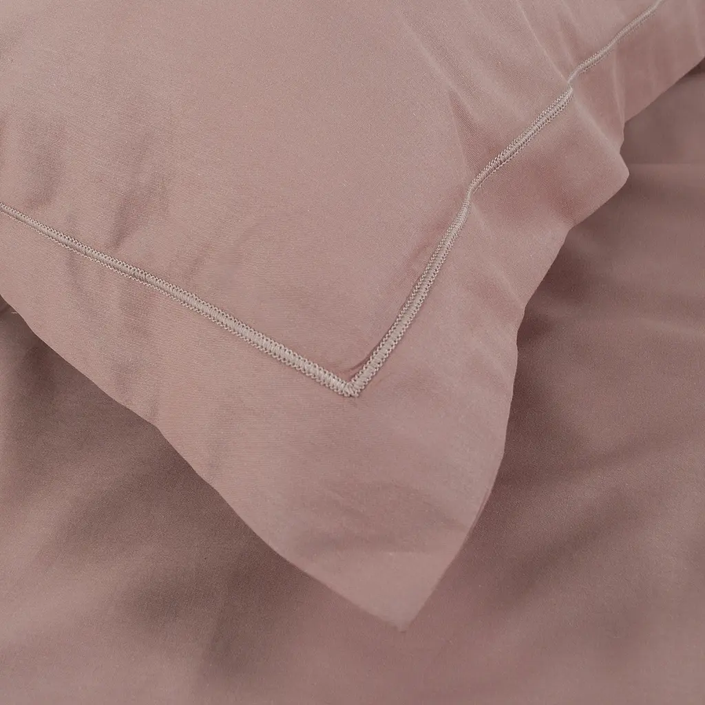 Постельное белье сатин Lotus Home - Dakota Modern пудровый евро - фото 4