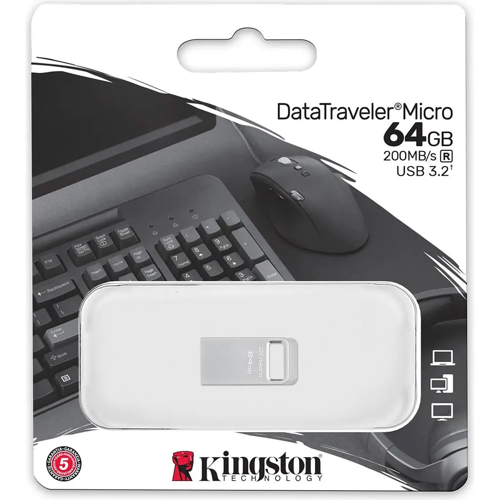 Флеш-накопичувач Kingston 64GB DTMC3 G2 200MB/s Metal USB 3.2 (DTMC3G2/64GB) - фото 3