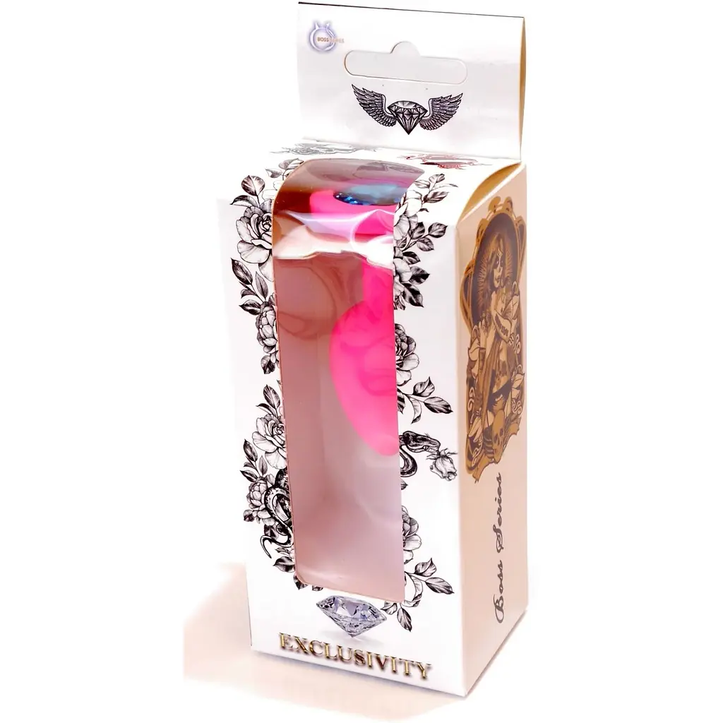 Силіконова анальна пробка Boss Of Toys Boss Series - Jewellery Pink Silicon Plug Medium Light Blue M, BS6400085, Рожевий / голубой - фото 8