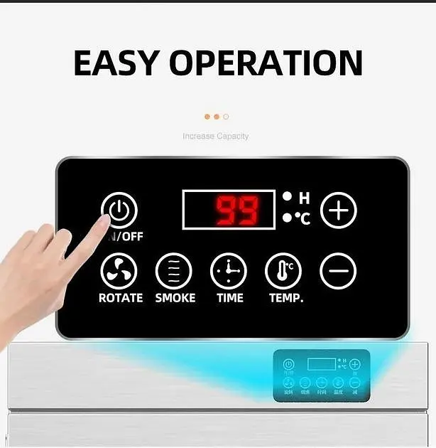 Роторный дегидратор с функцией копчения для колбасных изделий рыбы Food Dehydrator LT-012 - фото 2