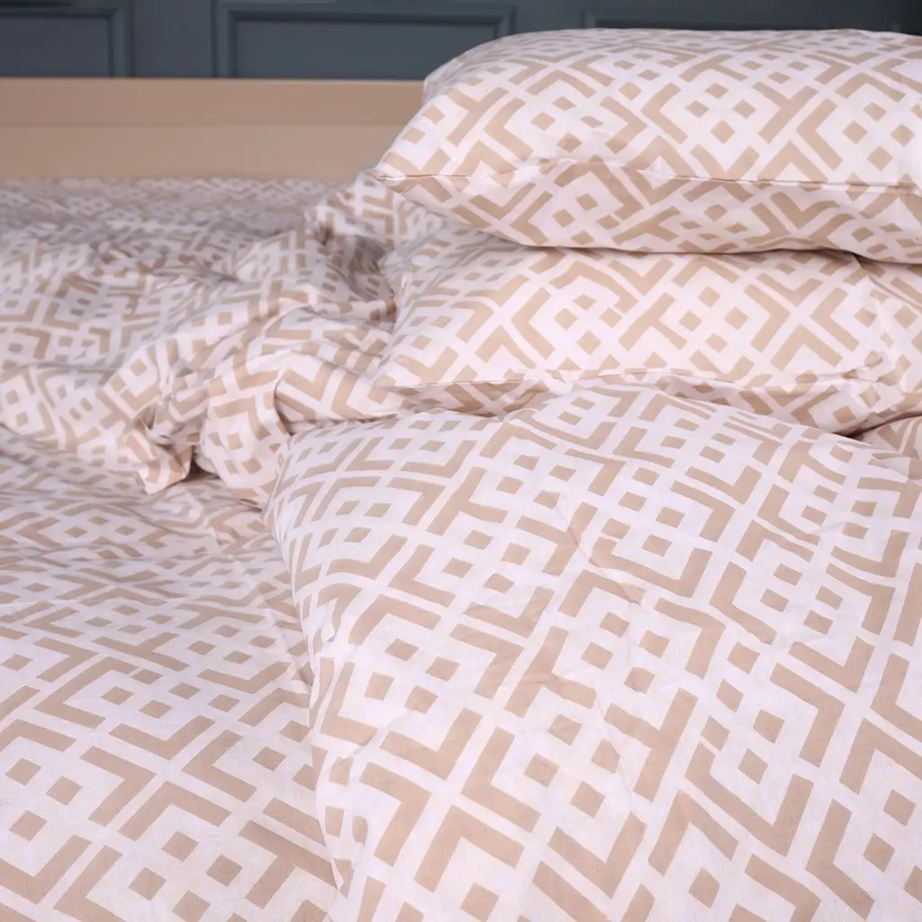 Простыня MirSon Abstract Beige бязь 110 x 160 см (2200013164555) - фото 4