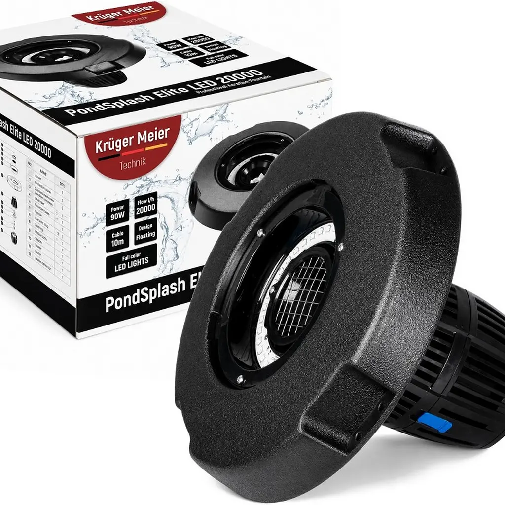 Фонтан, аератор для ставка Kruger Meier PondSplash Elite LED 20000 з LED-підсвіткою 20000 л/год - фото 2