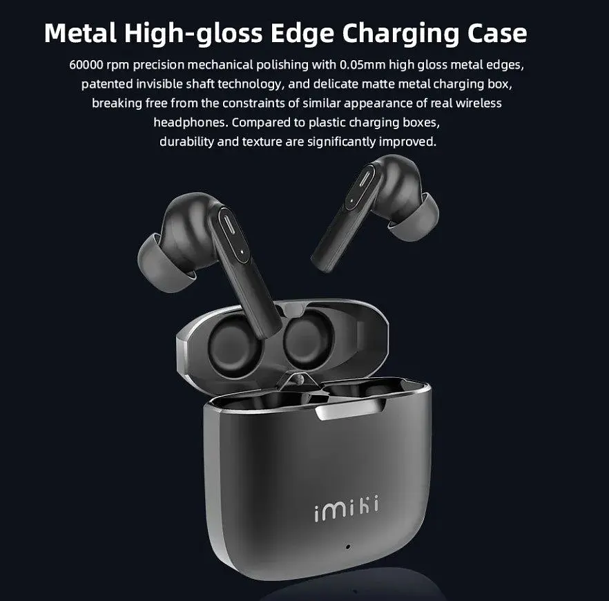 Наушники беспроводные iMiLab imiki MT-2 Bluetooth Black - фото 9