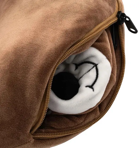 Подушка-трансформер для шиї Ardesto Travel Cute Dog ART3035NEP 30х30 см коричнева - фото 4