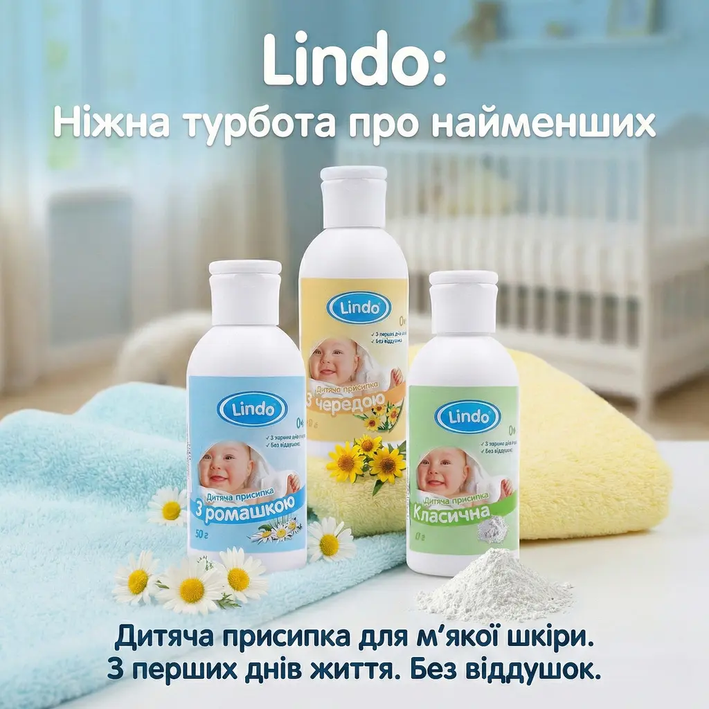 Дитяча присипка Lindo класична 50 г - фото 4