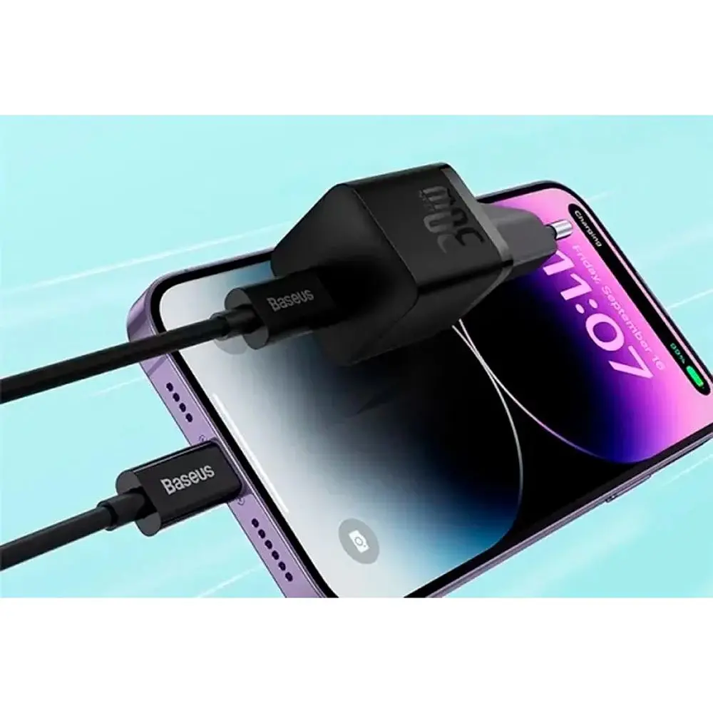 Мережевий зарядний пристрій Baseus GaN5 Fast Charger 1C 30W Black (CCGN070401) [105946] - фото 4