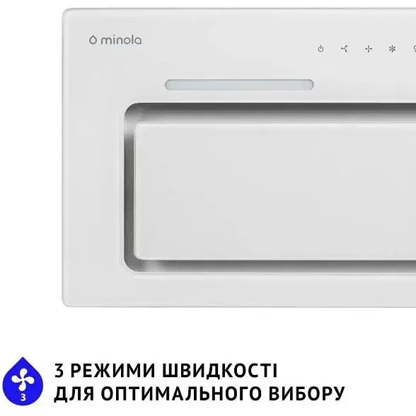 Витяжка вбудована Minola HBI 6873 WH Glass 1200 LED Line - фото 7