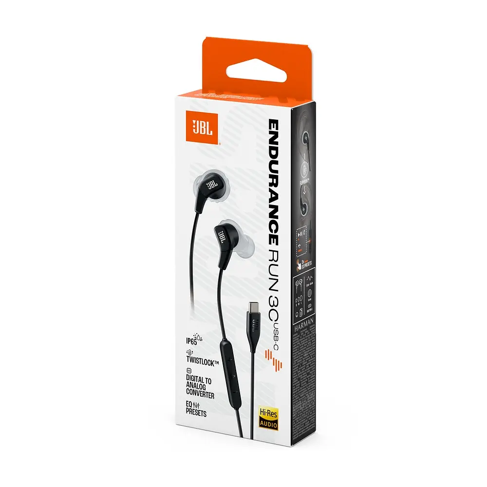 Навушники з мікрофоном JBL Endurance Run 3 3C USB-C Чорний (JBLENDURRUN3CBLKG) - фото 9