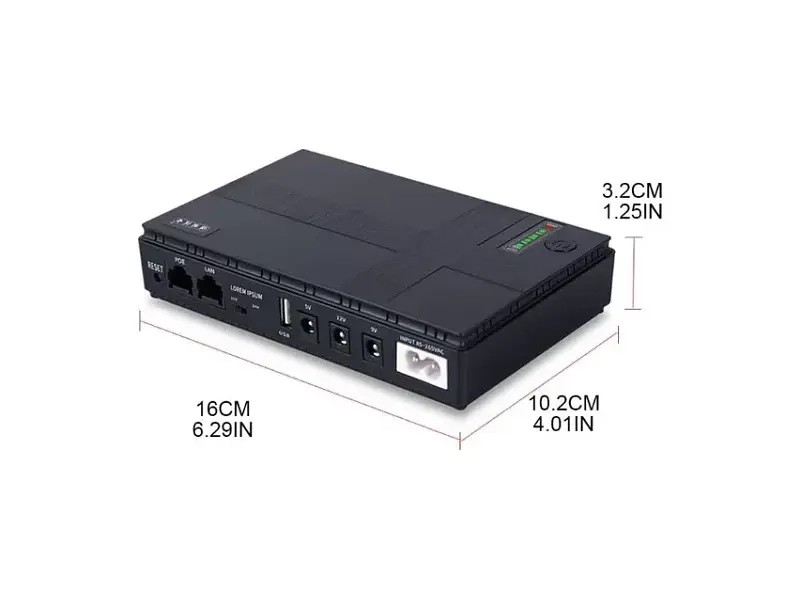 ДБЖ Andes DC1018P 18W 10400mAh 12V/9V/5v для роутера - фото 2