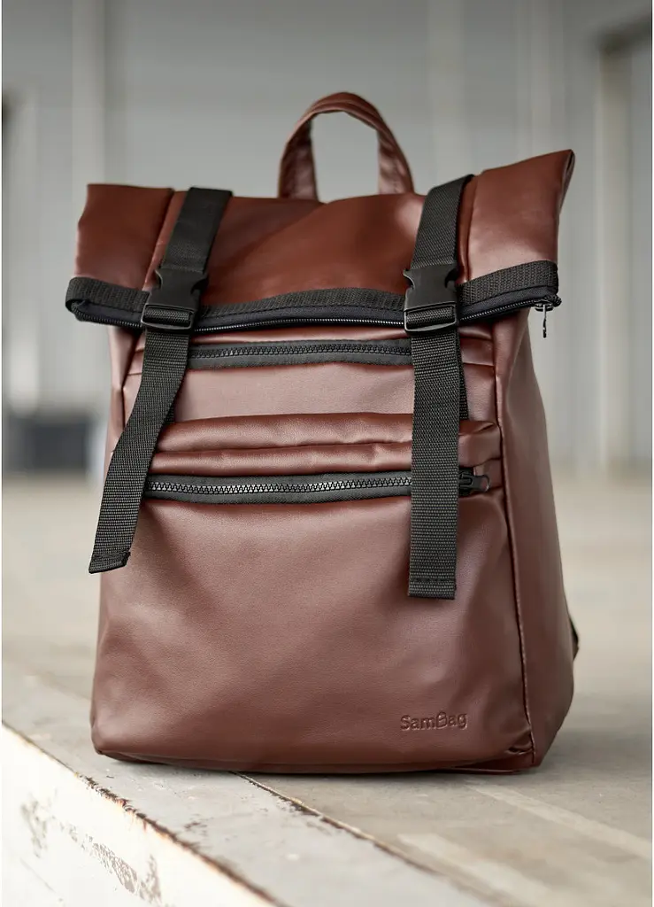 Чоловічий рюкзак ролл Sambag RollTop LTT шоколадний 41 x 30 x 16 см (24238020m)