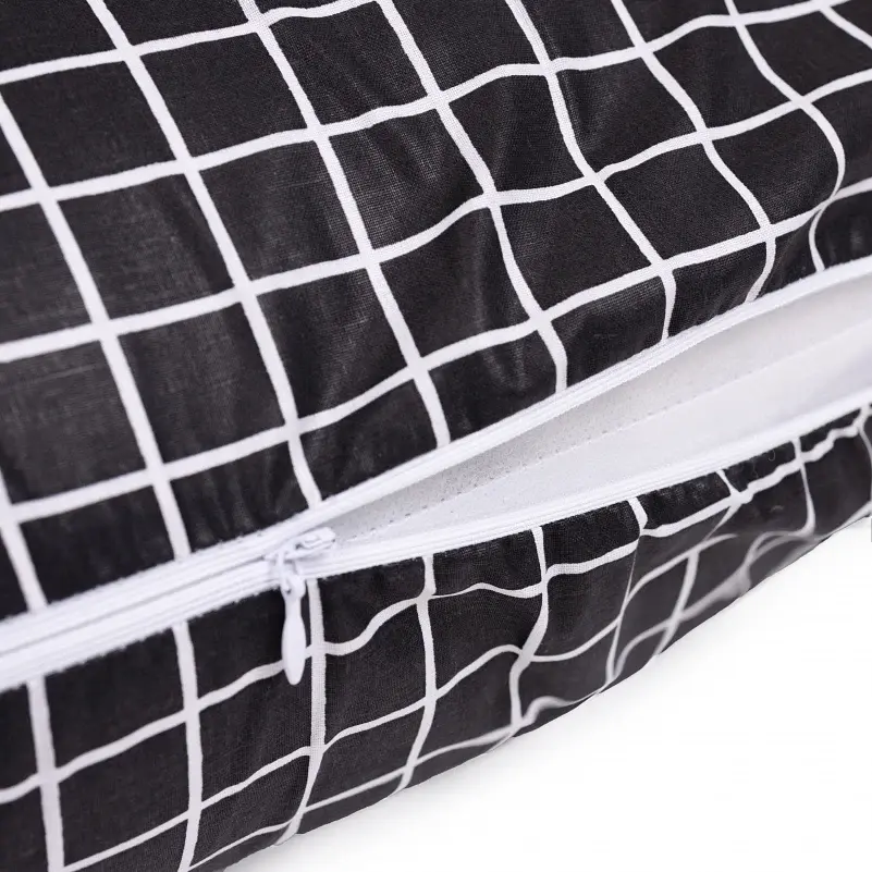 Подушка для беременных и отдыха MirSon Г-образная №5006 Color Line Eshalan 140х40х20 см черно-белая (2200010969573) - фото 3