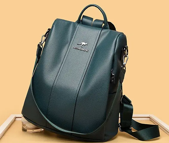 Рюкзак сумка 2 в 1 жіночий міський стильний молодіжний Бірюзовий (1290Б) - фото 3
