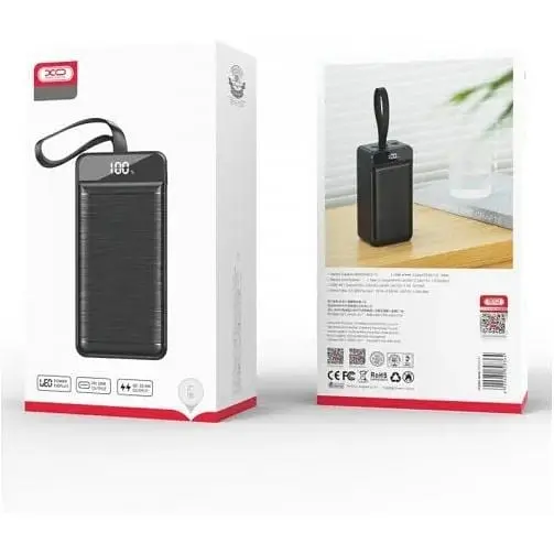 Повербанк XO Powerbank PR160 80000 mAh PD20W + QC 3.0 22.5W Black 6920680828357 - фото 2