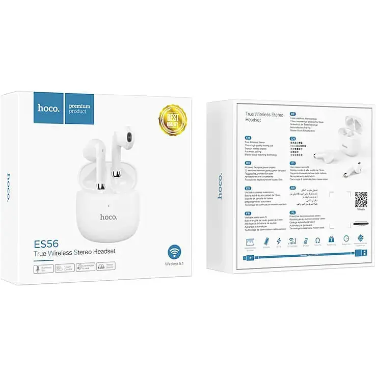 Бездротові навушники XPRO Scout TWS ES56 Bluetooth у кейсі білі та чорні (38979-01_481) - фото 2
