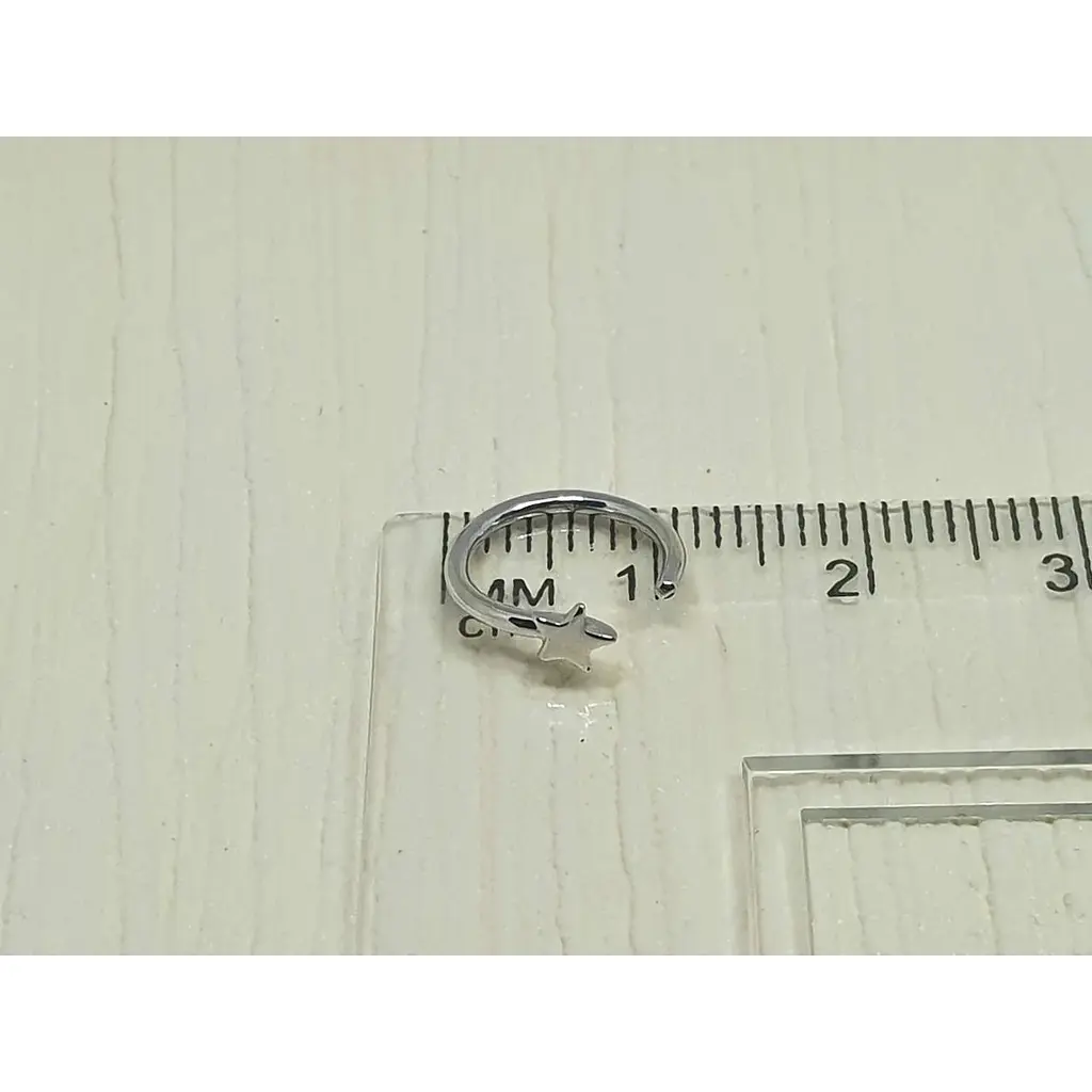 Срібна сережка-пірсинг в ніс Dear. 1058С - фото 3