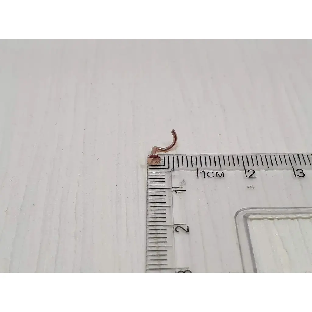 Золота сережка-пірсинг Астор в ніс. Артикул 3182120 - фото 4