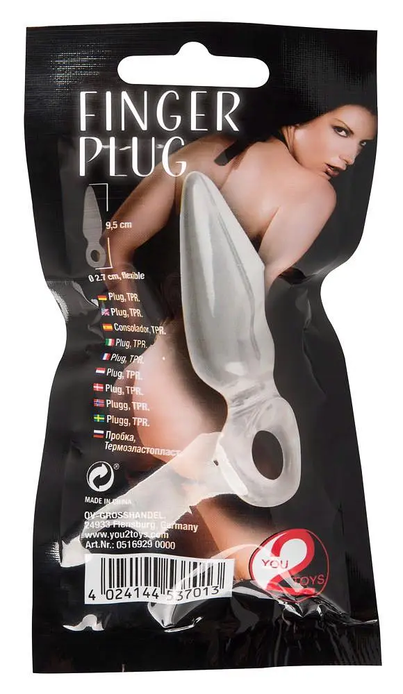 Анальна пробка Orion Finger Plug 9.5 см (чорний) - фото 2