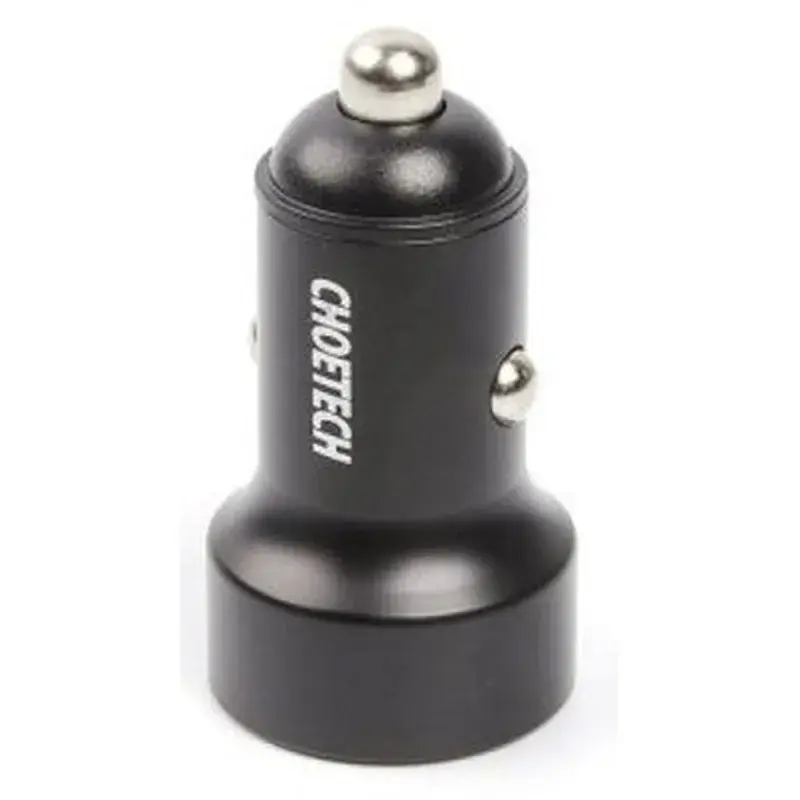Зарядний пристрій Choetech car 2хUSB-C 40W PD black (С0054-BK) - фото 3