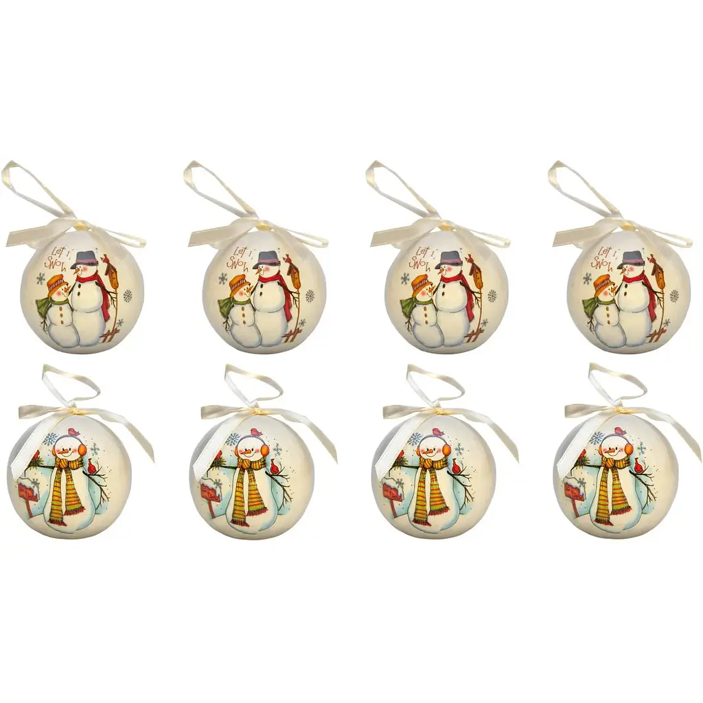 Набір ялинкових куль Quanzhou Tianjian Gifts 8 шт. D6 см пінопласт в асортименті (420049-1) - фото 3