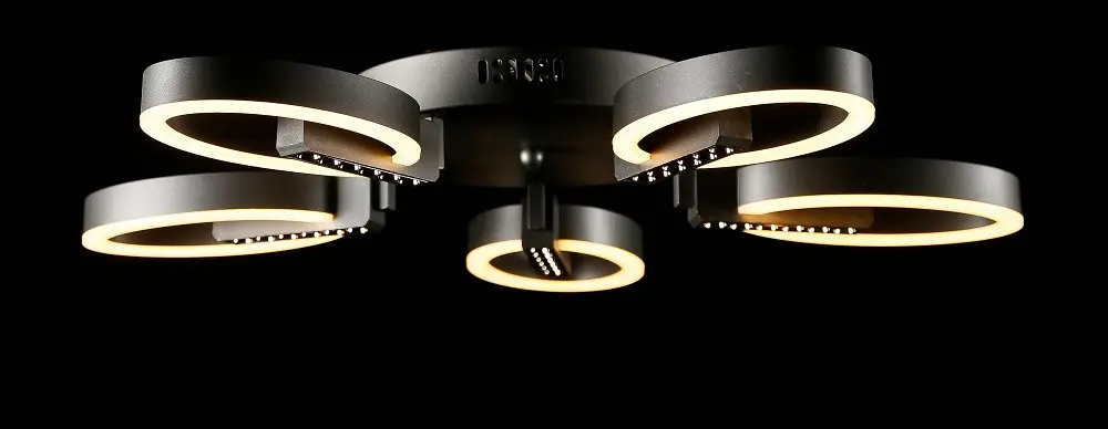 Світлодіодна люстра Splendid Ray L77046/5 LED (grey), сірий, білий, 50 Вт, від 13-20 м² - фото 4
