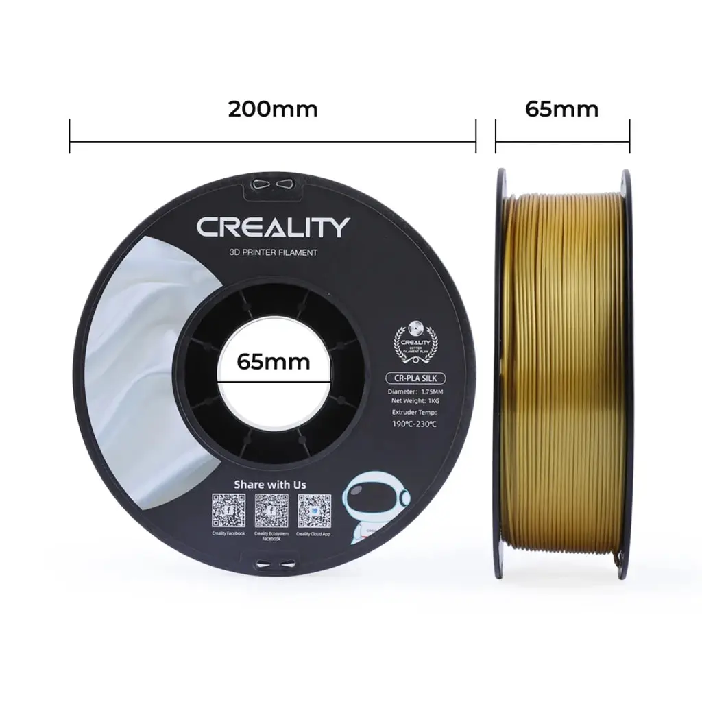 Пластик для 3D-принтера Creality PLA silky shine 1 кг, 1.75 мм, золотистий (3301120001) - фото 7