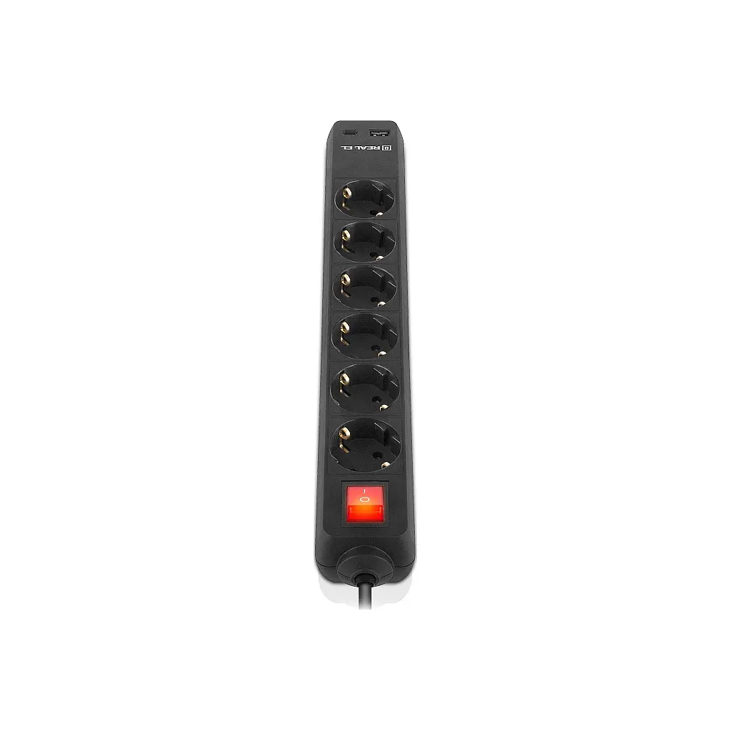 Мережевий фільтр живлення REAL-EL RS-PROTECT 605 3m, black (EL122300041) - фото 5