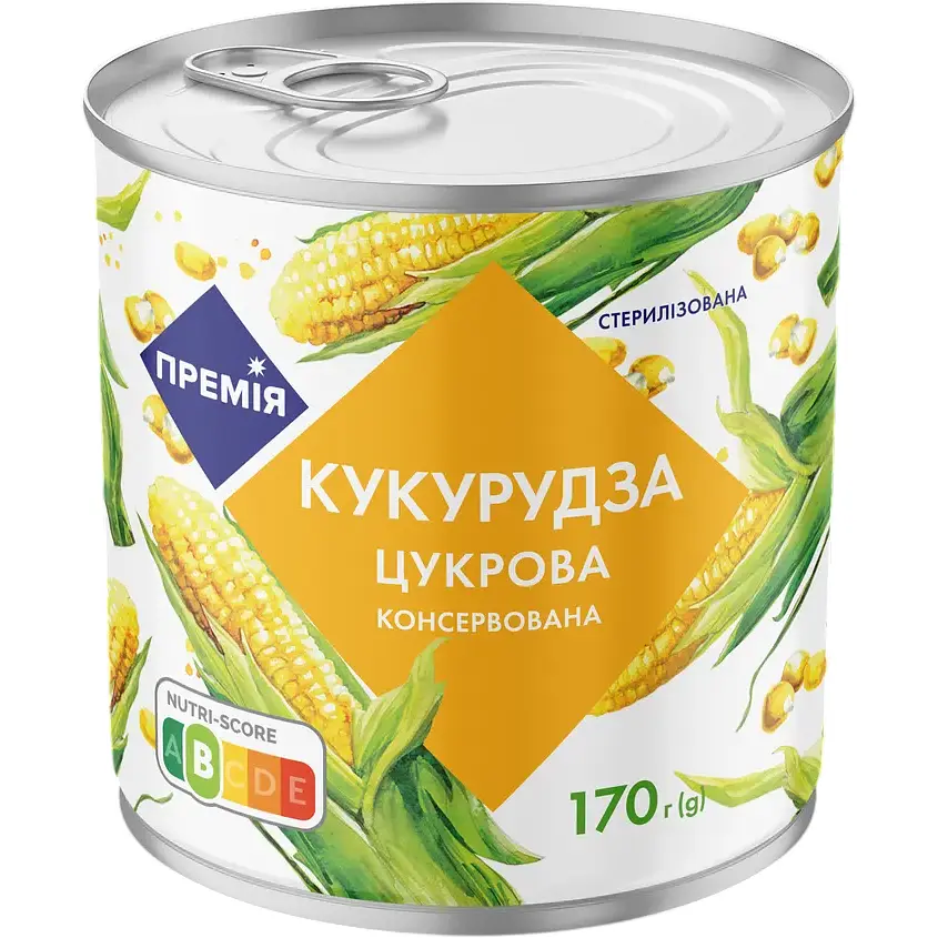 Уцінка. Кукурудза Премія цукрова консервована 170 г