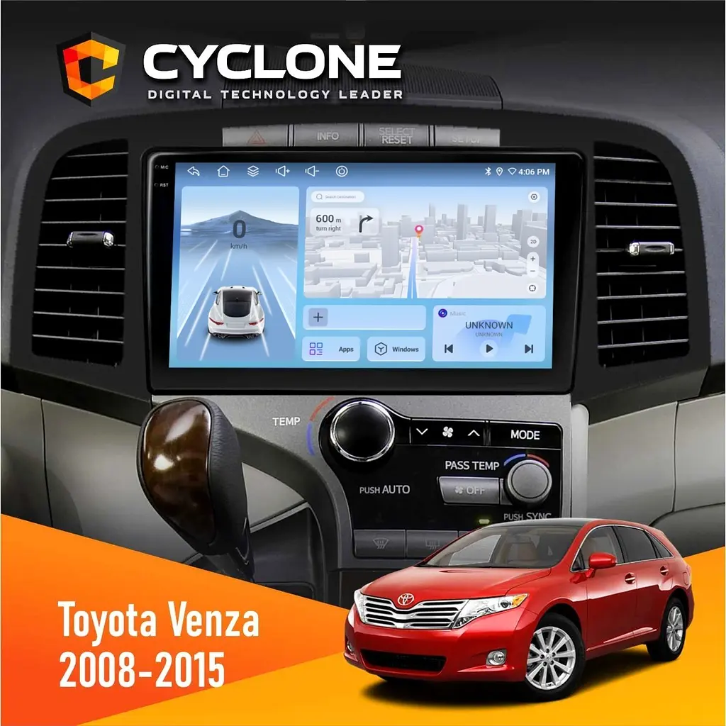 Штатна магнітола Toyota Venza 2008-2015 Cyclone C9-012 4x64, DSP, 4G Cyclone (НФ-00008064)