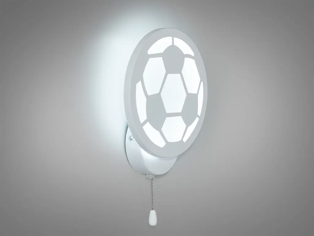 Светильник настенный LED Diasha 8065/1WH "Футбольный мяч" 17W белый акрил металл - фото 3