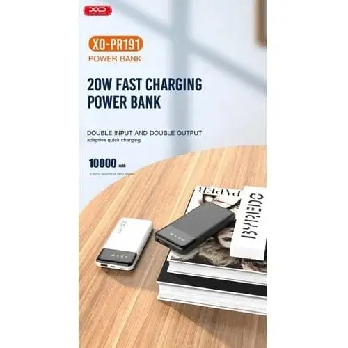 Портативна батарея XO PR191 10000mAh 20W fast charging чорна PR191 - фото 4