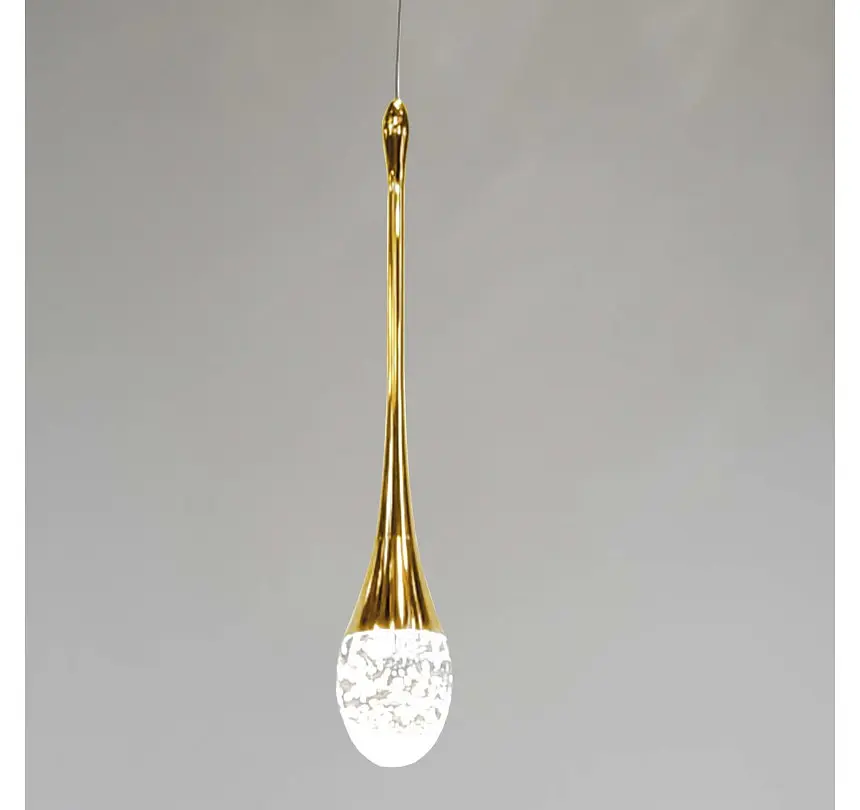 Світлодіодний підвіс Artlight 2010/1GD у формі витягнутої краплі, золото - фото 4