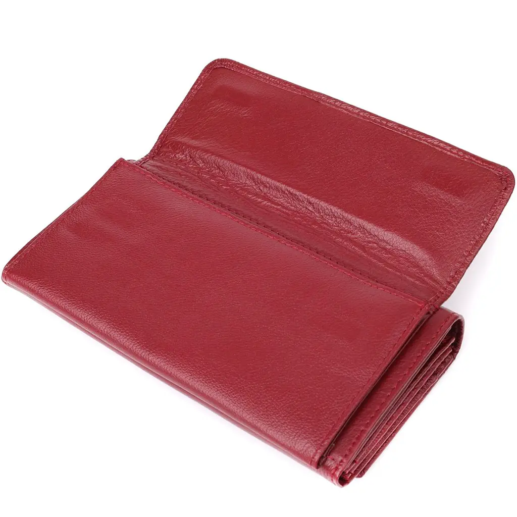 Жіночий гаманець з кишенею для телефону з натуральної шкіри ST Leather 23069 бордовий - фото 9