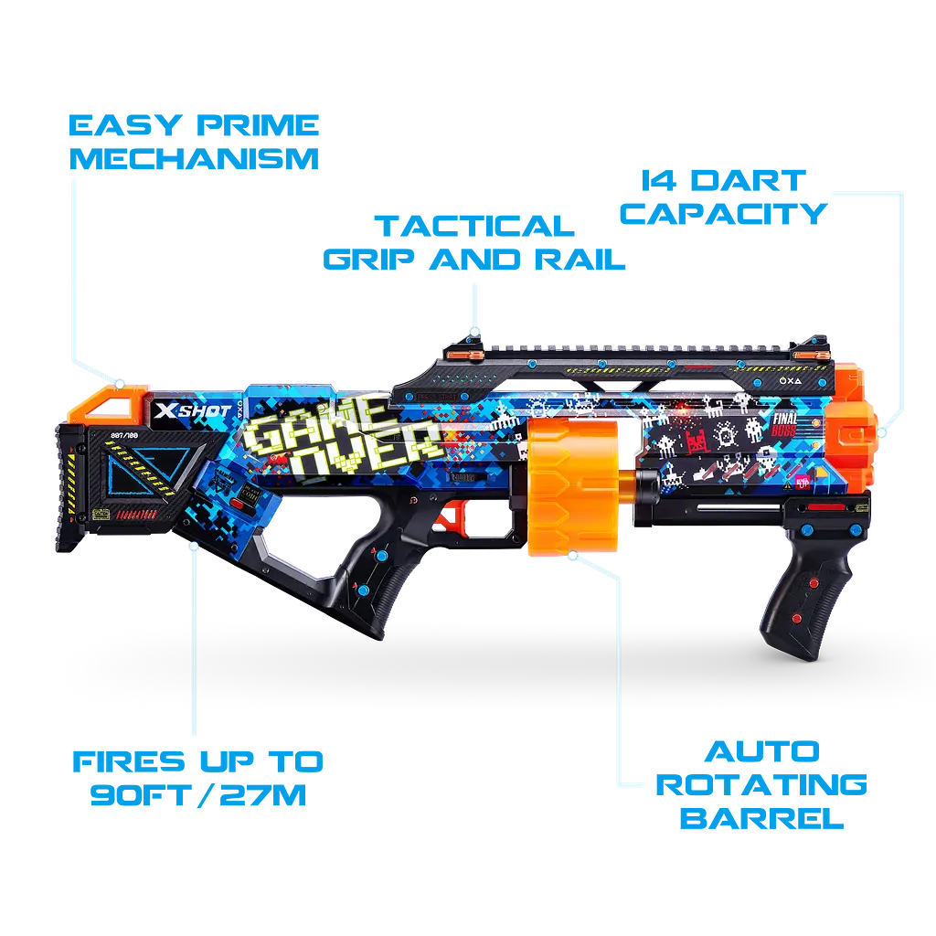 Швидкострільний бластер Zuru X-Shot Skins Last Stand Game Over, 16 патронів (36518A) - фото 5