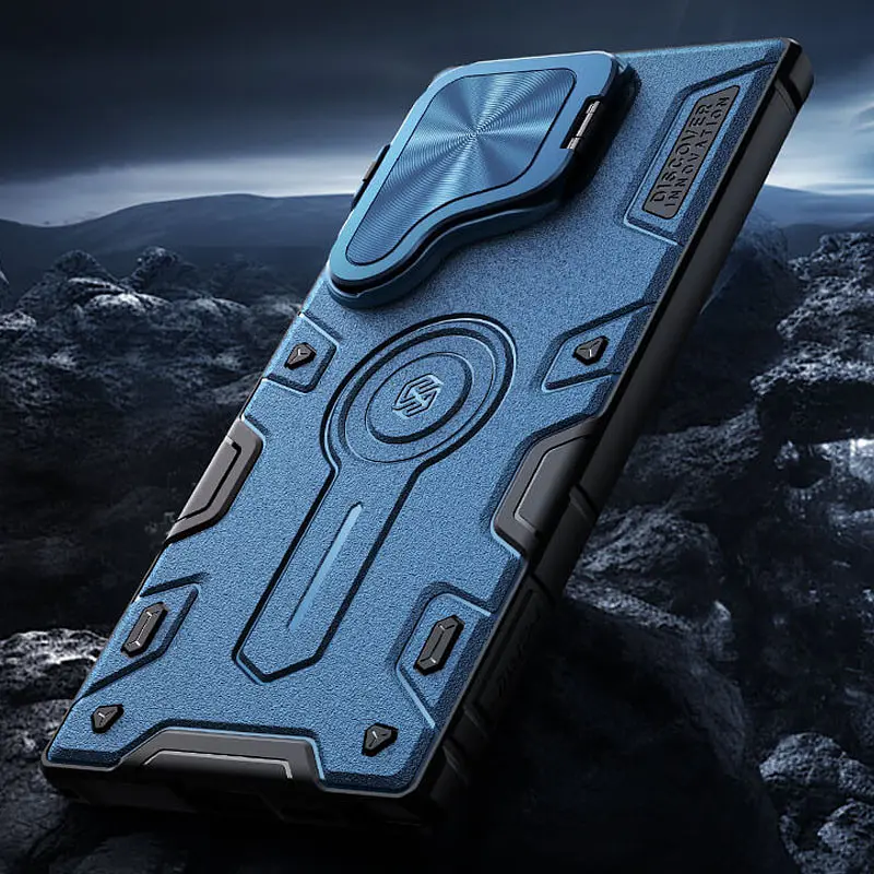 TPU+PC чехол Nillkin CamShield Armor Prop для Samsung Galaxy S24 Ultra Blue - фото 7