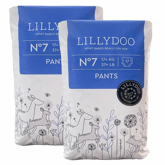 Підгузки-трусики LILLYDOO 7 (17+ кг), 34 шт