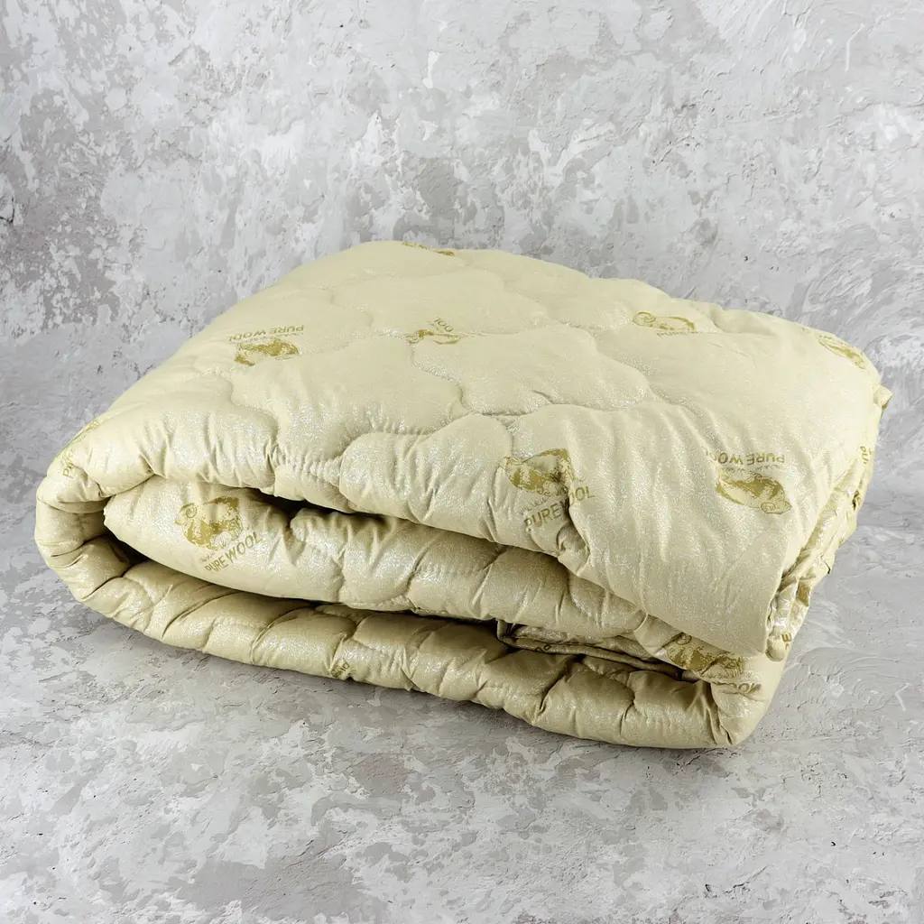 Ковдра закрита овеча вовна (Мікрофібра) PURE WOOL Двоспальна 175х210 55086 - фото 4