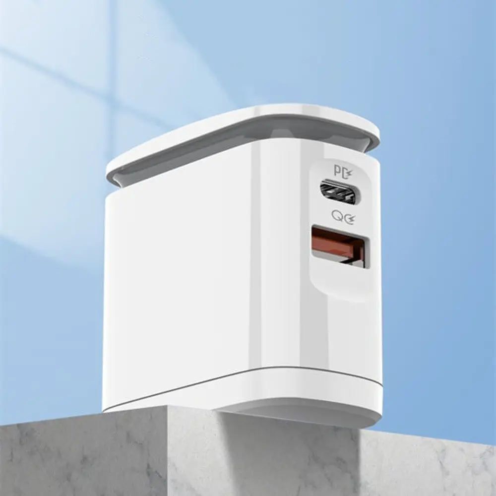Зарядний пристрій Ldnio A2423C USB/ Type-C QC PD 25W нічник білий + кабель Type-C to Lightning - фото 2