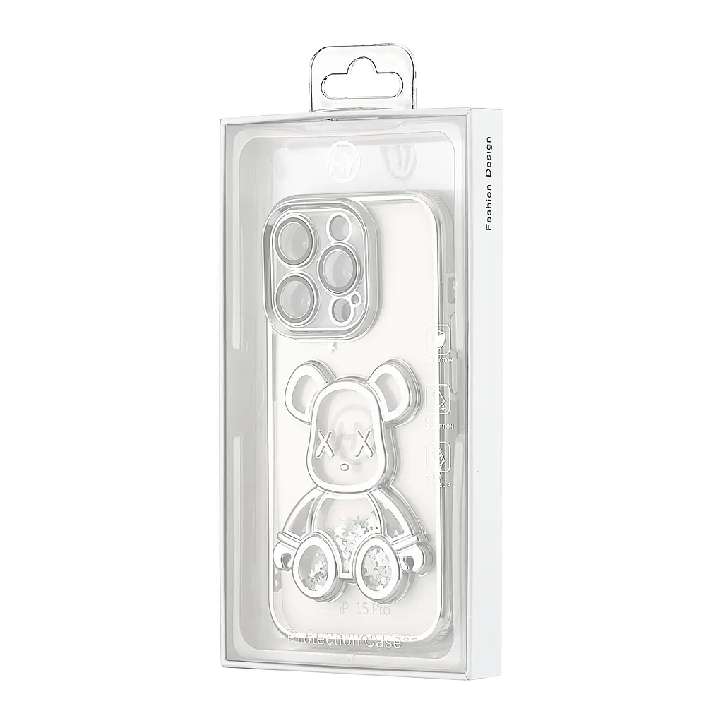 Чохол Shining Bear Case Protected Camera iPhone 15 Pro Silver - фото 2