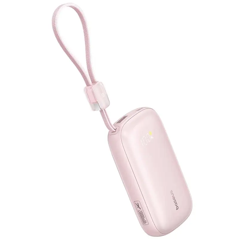 Портативний ЗП Power Bank Baseus EnerFill FC21 Qpow 3 Ultra 22.5W with cable 20000 mAh (PPFLS) Nebula Pink - фото 3