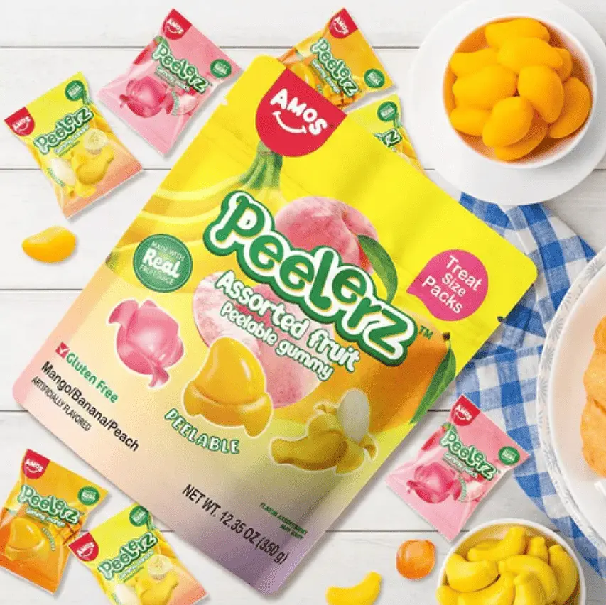 Желейні цукерки Amos Peelerz Assorted Fruit Peelable Gummy 350г - фото 3